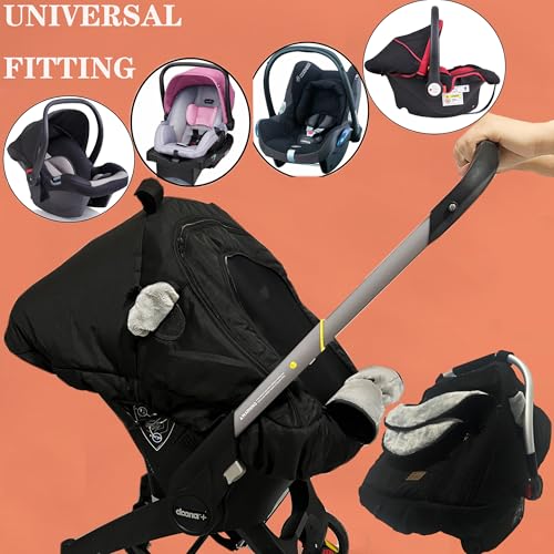 Image of Car Seat-Covers for Babies Winter - Heavy-Warm Baby Car Seat Cover for Boy Girl Cold Weather Shield Protection,Waterproof Covers Windproof Keep Baby Cozy with Earflap for More Breathable