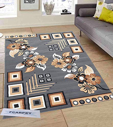 Image of Modern Carpet Velvet Touch 6.0X 8.0 Feet Grey AE