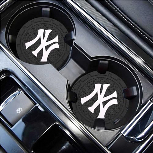 Portavasos de silicona para auto negro 2.75 pulg 2 unidades miniatura 2