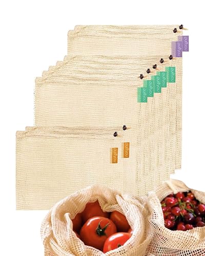 Purifyou Set of 9 Reusable Cotton Produce Bags