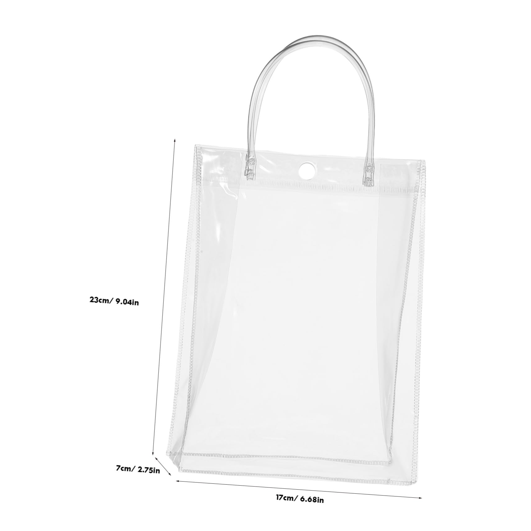 SAFIGLE 25 Bolsas Transparentes de Obsequio con Asas Fáciles de Llevar y Cierre Seguro, Hechas de Pvc, Ideales para Fiestas y Envolver Regalos