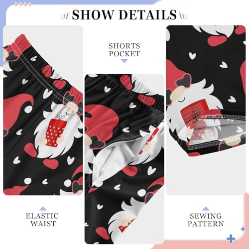 Gnome with Love Glasses Boys Long Pants Soft Trousers Elastic Waist Kids Lounge Bottoms with Pockets S-XL4