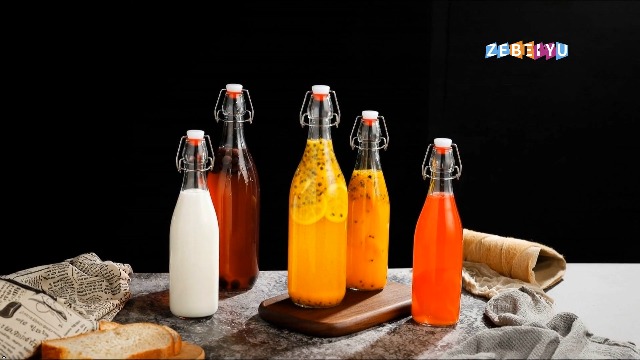 Amazon.com: ZEBEIYU Swing Top Glass Bottles 4 oz With Flip