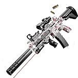 Sniper Rifle Toy Foam Blaster with Target and 10 EVA Soft Bullets, Shell Ejection Toy Gun, Team Activity Shooting Game for Kids and Adults (Ghost)