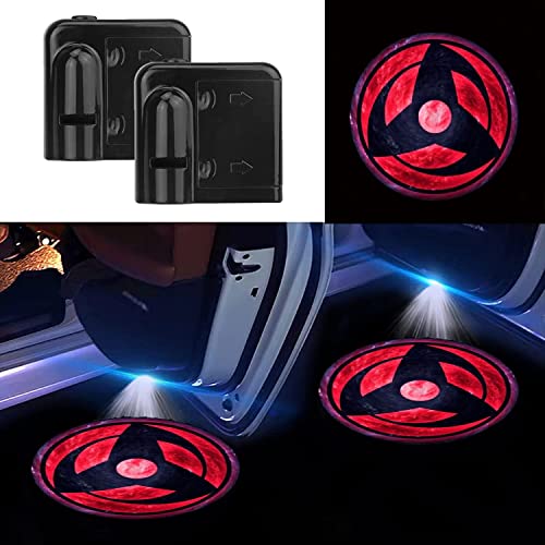 Car Door Lights Logo Projector for Naruto Sharingan Rinnegan Anime Sharingan Naruto Shippuden Kakashi Hatake Hero of the Sharingan, 2PCS Car Door Projector Lights