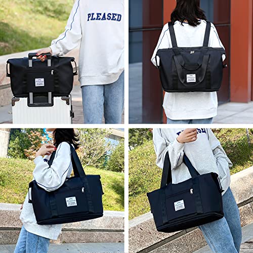 Newind F000 Lightweight Expandable Double Shoulder Strap&Capacity Travel Duffel Bag, Sports Tote Gym Bag thumb #1