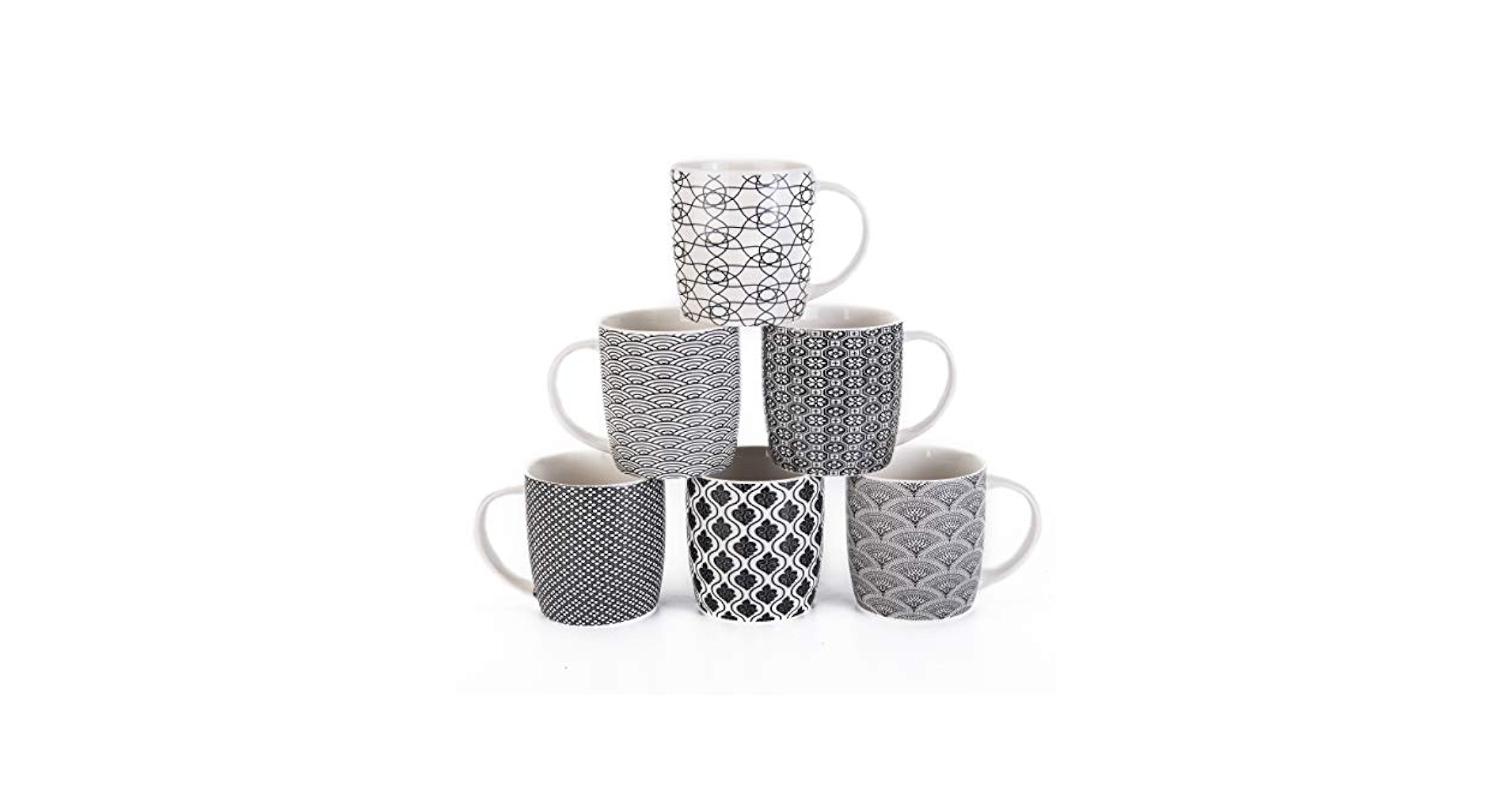 APPLEBUM MUG CUP 6個 set Amazon.com: MACHUMA Set of 6 11.5 oz Coffee Mugs with Black