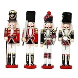 Photo Gallery allurapet 4 statuine in legno a forma di schiaccianoci da 30 cm, decorazione natalizia da tavolo per casa, ufficio, scrivania, caminetto Photo Gallery allurapet 4 statuine in legno a forma di schiaccianoci da 30 cm, decorazione natalizia da tavolo per casa, ufficio, scrivania, caminetto