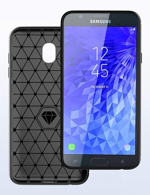 Image of Hybrid Carbon Fiber Back Case for Samsung Galaxy J7 Pro (Black)