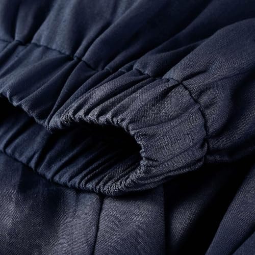 Image of DMOYALA Linen Pants for Women Summer Casual Wide Leg Capri Pants Loose Fit Palazzo Pants Cropped Beach Pants with Pockets