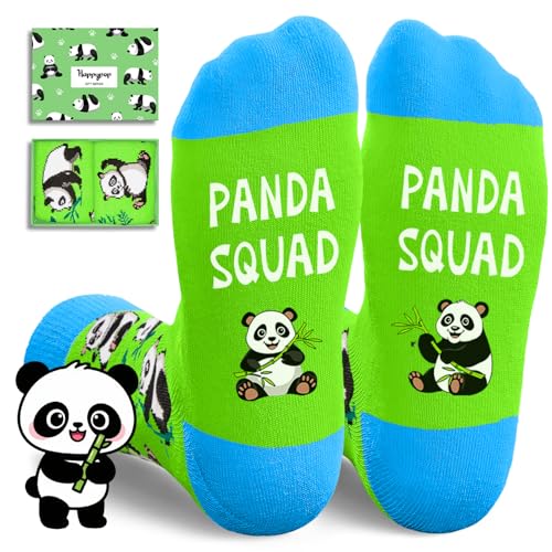 HAPPYPOP Panda Socks for Women Men - Funny Panda Gifts for Teen Boys Girls Cute Animal Socks Stocking Stuffers