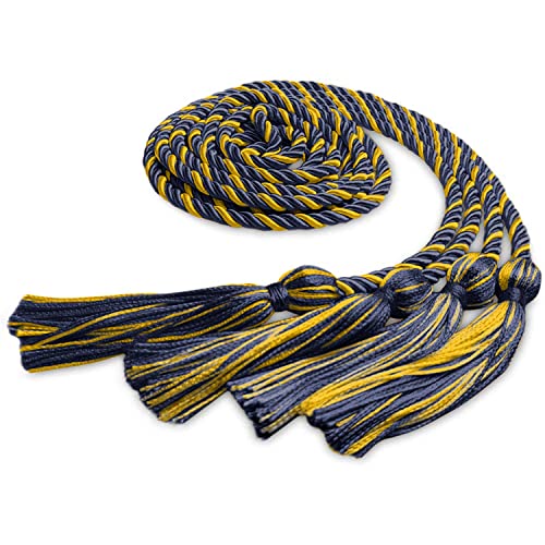 Endea Graduation Double Honor Cord Two-Color (Navy Blue/Gold)