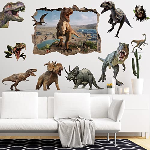 Vinilos decorativos de dinosaurios 10 piezas miniatura 3
