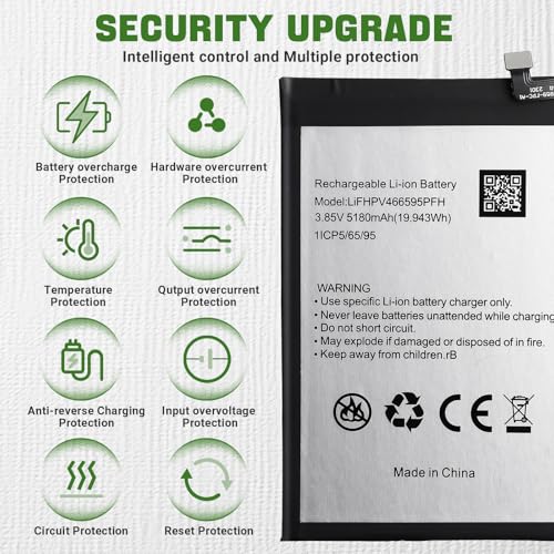 5180mAh Neu LiFHPV466595PFH Akku Ersatz Kompatibel mit Blackview A52 Ersatzbatterie mit aktualisiertem Reparaturwerkzeugsatz – Bild 6