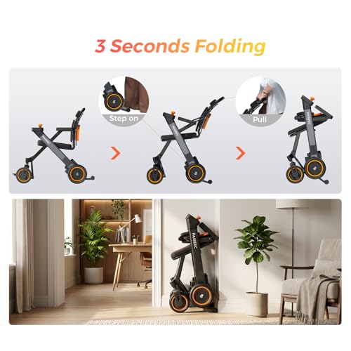 Image of Paiseec W1 2-in-1 Electric Wheelchair for Adults, Easy Folding for Travel