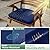 Outdoor Chair Cushions Set of 4: Waterproof & Fade Resistant Patio Furniture Cushions - 17 x 16 x 2 Inch Non Slip Round Corner Seat Cushion Pads with Removable Cover for Garden Yard Lawn, Navy Blue