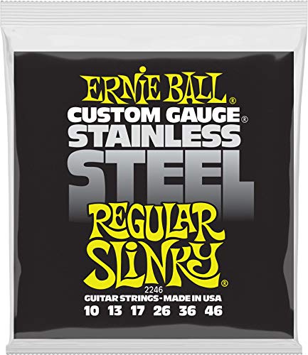 Ernie Ball Regular Slinky - Cuerdas para guitarra eléctrica, entorchado de acero inoxidable, calibre...