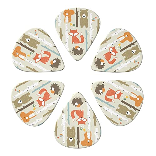 FUCVNPZ Lot de 6 médiators en celluloïd, animaux mignons en style dessin animé, médiators fins, moyens et lourds pour… - Les Beatles, Paul McCartney, John Lennon, RIngo Starr, George Harrison FUCVNPZ Lot de 6 médiators en celluloïd, animaux mignons en style dessin animé, médiators fins, moyens et lourds pour… – Image 3