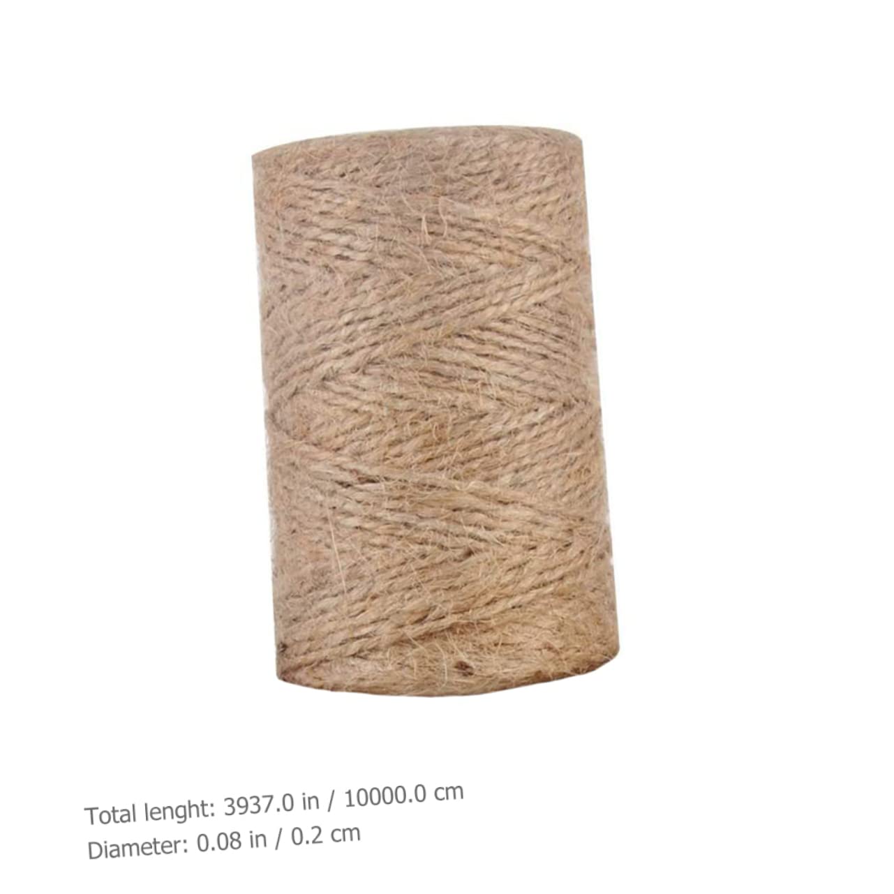 AUTSUPPL 1Roll Natural Jute Twine String Decorative Burlap Rope for Present Wrapping DIY Crafts Home Decor and Vintage Style Projects Durable Easy to Use