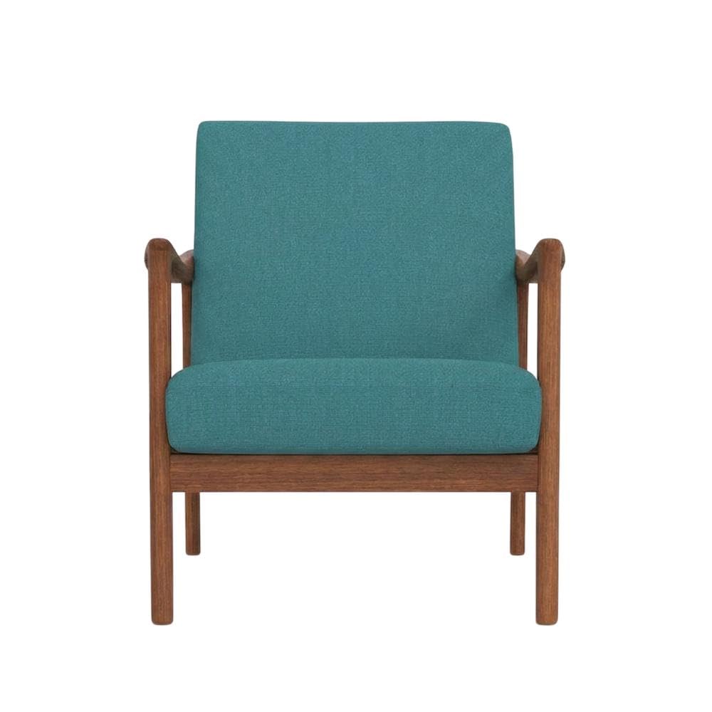 Solid Rubberwood Lounge Chair with Transitional Style by Starlight Canyon Home – Solid Rubberwood Frame, Brown