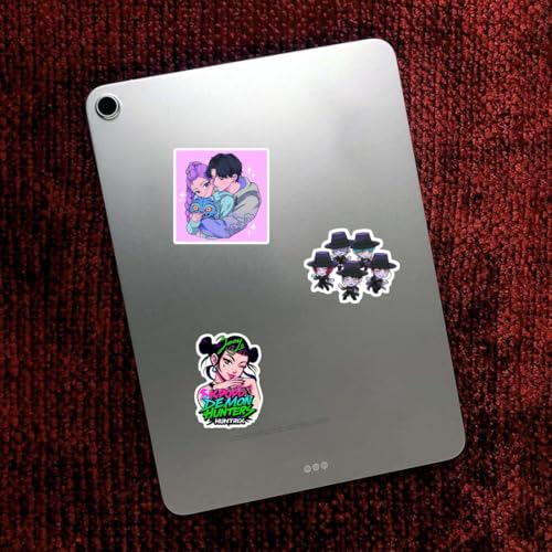 Image of Zesta Aesthetic Stickers for Laptop /Waterproof Anime Decal for Books /Vinyl Sticker for Fridge /Easy to Use Korean Car Sticker Kawaii Cute Stickers (Demon Hunter)