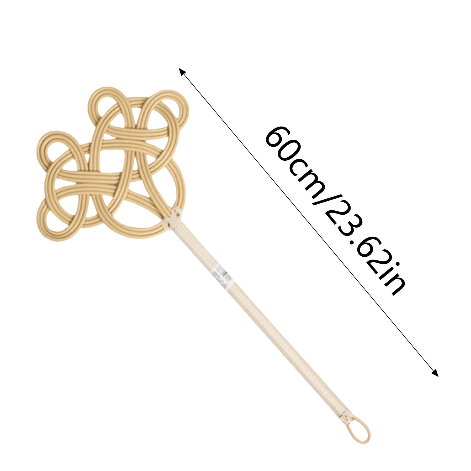 2026 Battitore per tappeti in rattan, frusta manuale per tappeti con manico manuale per spolverare tappeto manuale (beige, 60 cm) per Natale