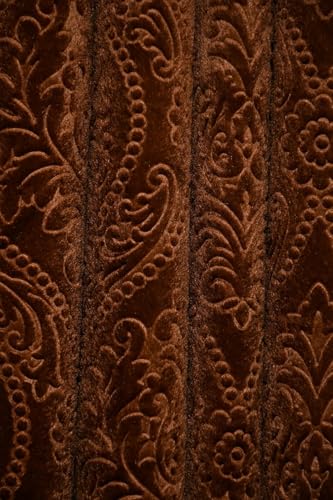 Image of Fabrilia Velvet Eyelet Door Curtain 9 feet Long for Living Room /Bedroom, Brown, Pack of 1 Piece