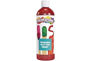 Colorations Washable Glitter Paint, Red