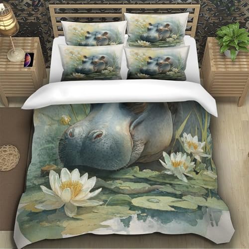 Parure de lit hypoallergique avec fermeture éclair housse 260x220