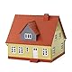 Evemodel 1Stk. 1:160 Spur N Häuser Modellbau Set Einfamilienhaus Pavillon Break Zubehör für die Modelleisenbahn Dekor (braun)