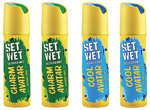 Image of Set Wet Charm Avatar Fresh Deodorant & Body Spray Perfume For Men, 150Ml (Pack Of 2) & Cool Avatar Deodorant & Body Spray Perfume For Men, 150Ml (Pack Of 2)