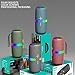 Portable Bluetooth Speaker,IPX6 Waterproof Outdoor Speaker,30W Stereo Sound with LED Light ,BT5.2,TWS Surround Pairing,Cool Electronics Gadgets for Party,Camping,Cycling,Outdoor ,Beach ,Home (Black)