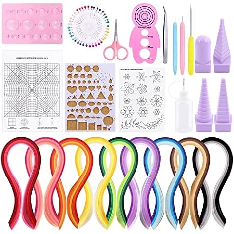 Tanstic 64Pcs Paper Quilling Kits, 45 Colors 900 Strips Paper Quilling Tools and Supplies for Beginners Perfect DIY Handcraft Quilling Set Cover