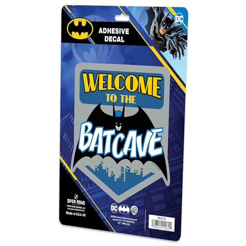 Image of DC Comics Batman Welcome to the Batcave Adhesive Vinyl Decal - Fun Batman Sticker for Car or Laptop