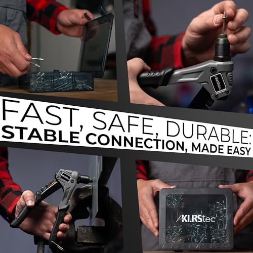 Klrs 92-AY8V-UV9C Tec Professional Pop Rivets Assortment Kit [500Pcs] Aluminum Rivets thumb #4