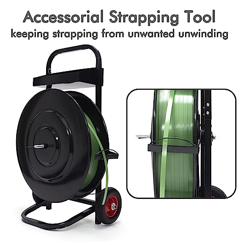 Gresdent Strapping Deluxe Steel/Plastic Heavy Duty Strapping Dispenser for Poly and Steel Strapping - Thumbnail 4