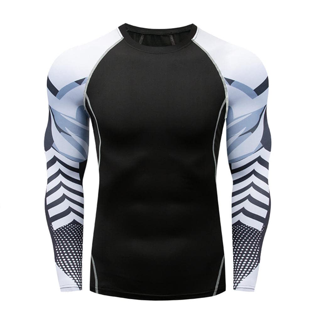 Kombinezon fitness męski siłownia sport bieganie szybkoschnące ubrania rajstopy do koszykówki zimowe ubrania treningowe czteroczęściowy garnitur-Color4_XL