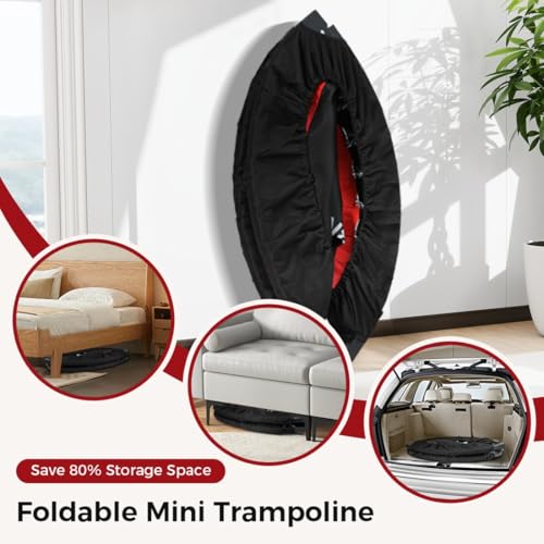 Bnxiang 450 Lbs Rebounder Trampoline For Adults, 40 Inch Foldable Mini Trampoline Fitness Rebounder Indoor/Outdoor Workout thumb #5