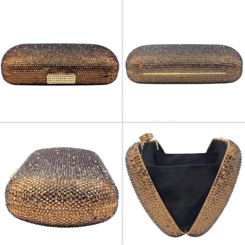 Image of Boutique De FGG Mini Rhinestone Clutch Purse,Evening Bags and Clutches for Women Formal,Crystal Clutch Bag Wedding Handbags