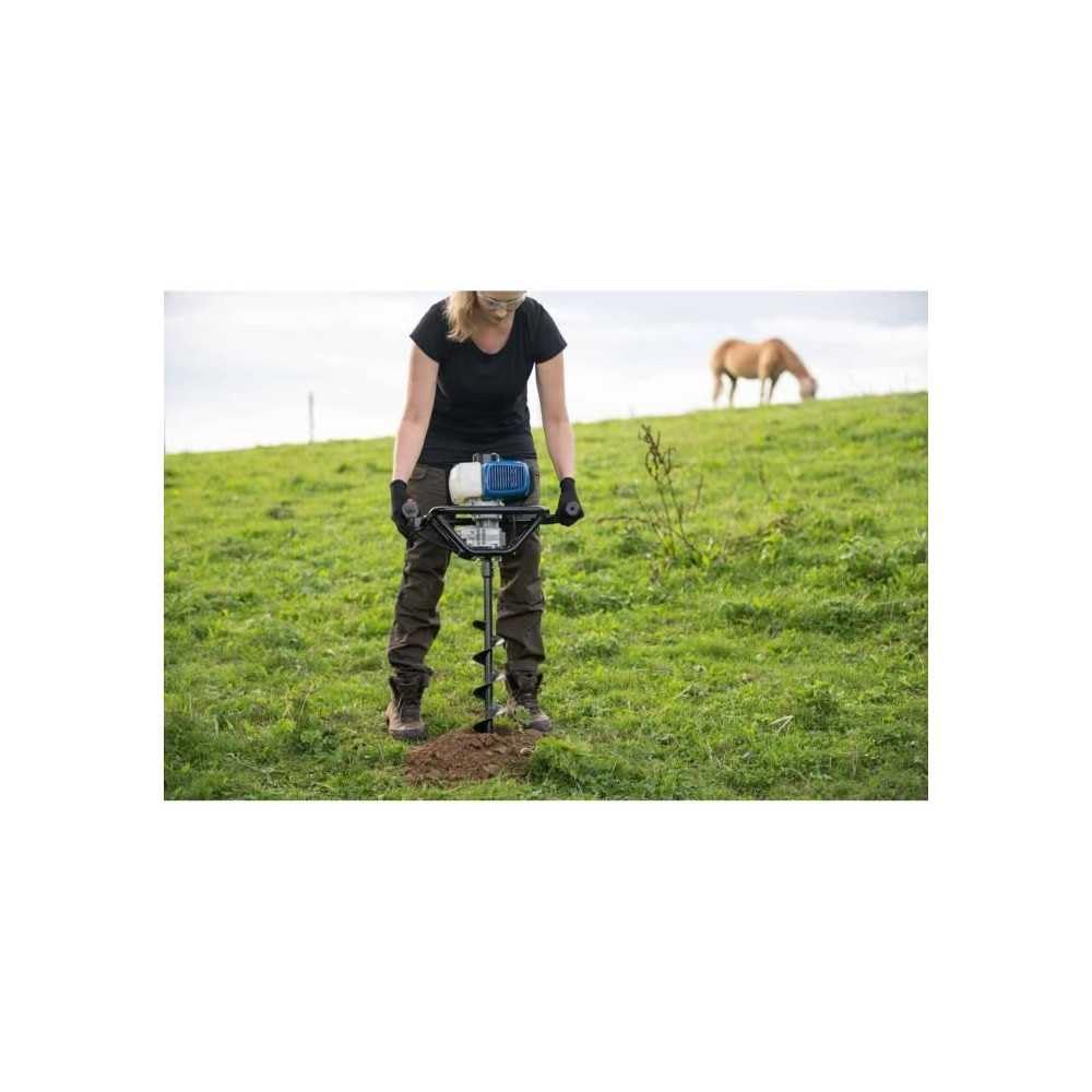 Scheppach Tarière Thermique EB2000 | Tarière de jardin | 1450W | Longueur de la tarière 800mm | Maniable avec 2 poignées | Trous de forage max. 200mm | Forets 100, 150, 200mm inclus