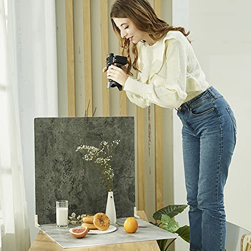 Image of 2 PCS Photo Backdrop Boards for Flat Lay, Food Photography Background 24x24 Inch, BEIYANG (Light Gray+Dark Gray)