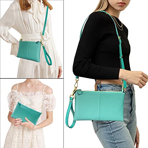 Image of Beurlike Leather Wristlet Wallet Clutch Purses For Women Small Crossbody Phone Bags