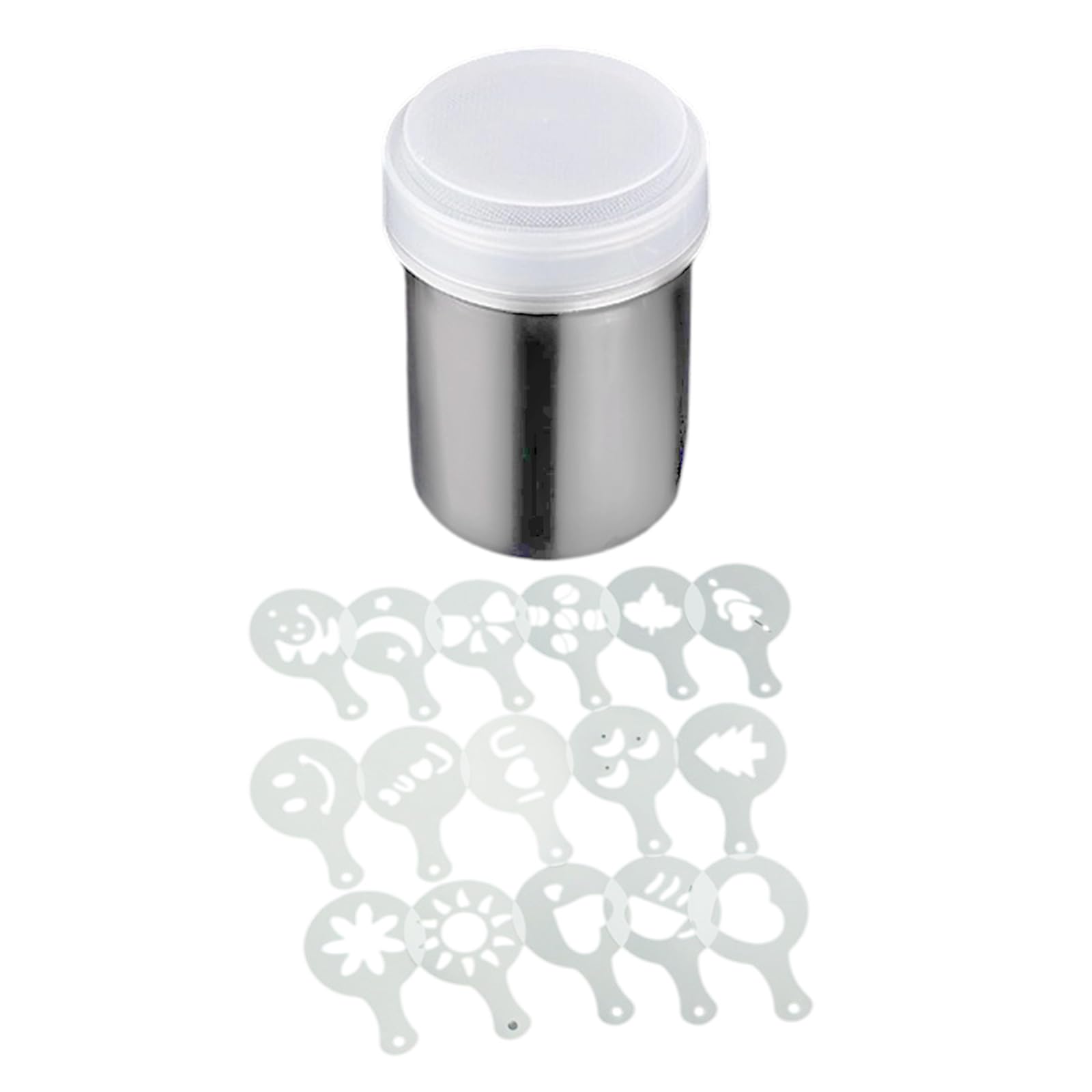 alloneslife Professional Flour Sifter Dispenser with Fine Meshes Sieve Cocoa Sugar Chocolate Dusters Shaker Tool Sifter Dispenser