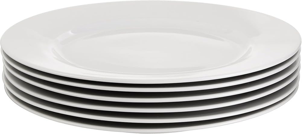 Czysta biała ceramiczna płytka - okrągłe płaskie naczynie na zachodnią zastawę stołową elegancka zastawa stołowa do domu kuchni i jadalni idealna do serwowania i rozrywki