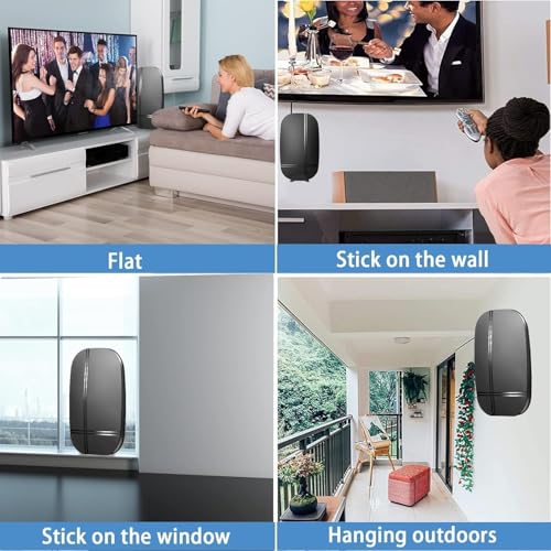 Sharpie Tv Antenna, Antenna Tv Digital Hd Indoor, Tv Antenna Indoor, Support 4K 1080P Free Local Channels-Support Tv Antenna For Smart Tv Indoor And All Older Tv'S -Signal Booster 16Ft Coax Hdtv Cable thumb #3