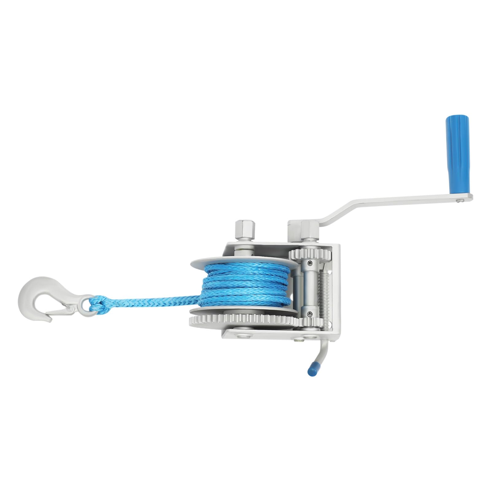 Treuil manuel manuel 3 conditions de transmission Treuil manuel 4500 lbs 8 m Corde en nylon Fonction de verrouillage pour yacht, bateau, remorque