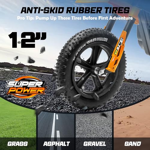 Image of 24V Kids Electric Dirt Bike - 250W Electric Motorcycle, 11 Mph Max Speed Electric Mini Dirt Bike with Music, 10 Miles Range, Twist Grip Throttle, Metal Suspension, Rubber Tire (Orange, with Cover)