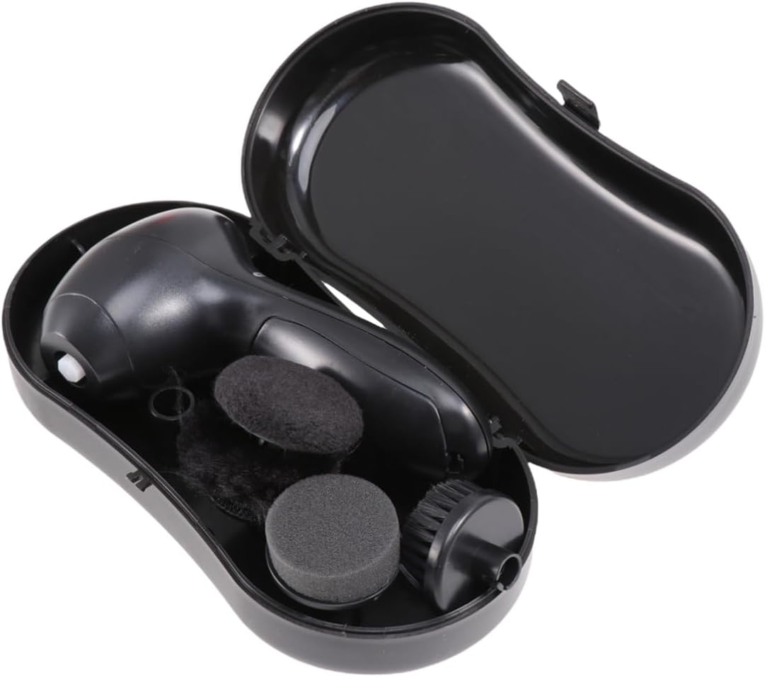 minkissy Electric Shoe Polish Kit Handheld Shoes Scrubber Brush for Leather Care Portable Cleaning Tools for Men and Women Travel-friendly Design