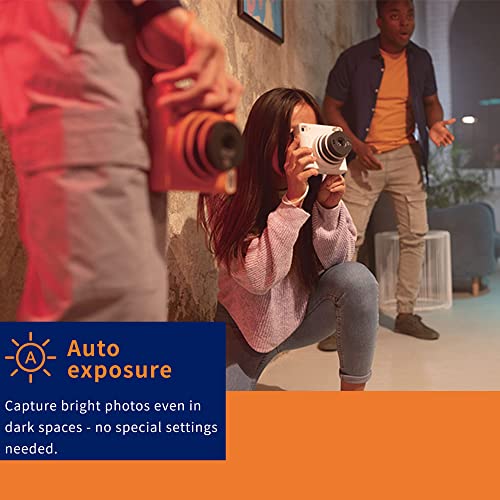 Fujifilm Instax Square Sq1 Chalk White Instant Camera + Fuji Instax Square Instant Film + Accessory Bundle #TOP1