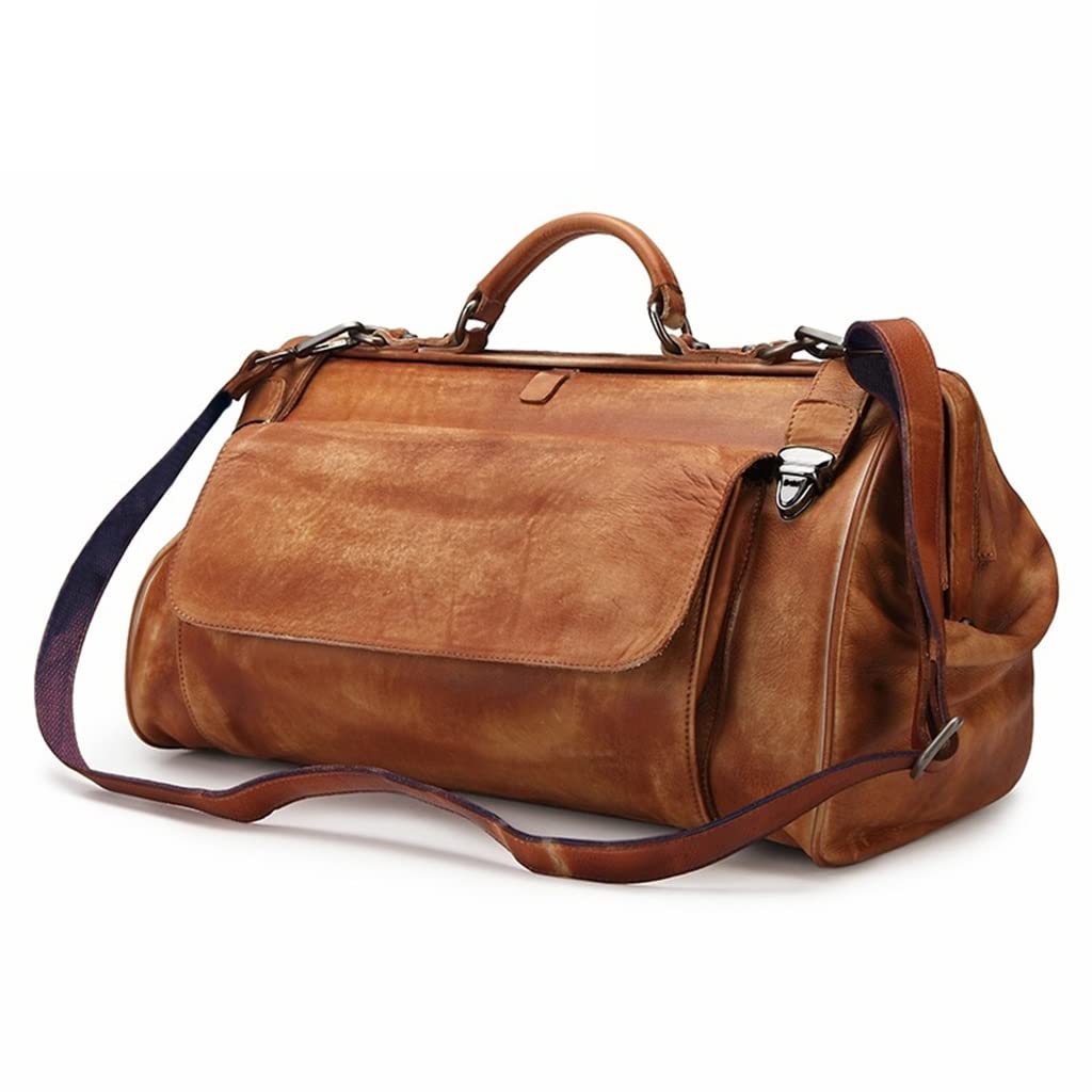 Fashion Genuine Leather Travel Bag Luggage Duffle Bag Leather Men Weekend Bag Carry On Tote Handbag